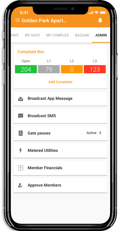 ApnaComplex Android App Community Screen